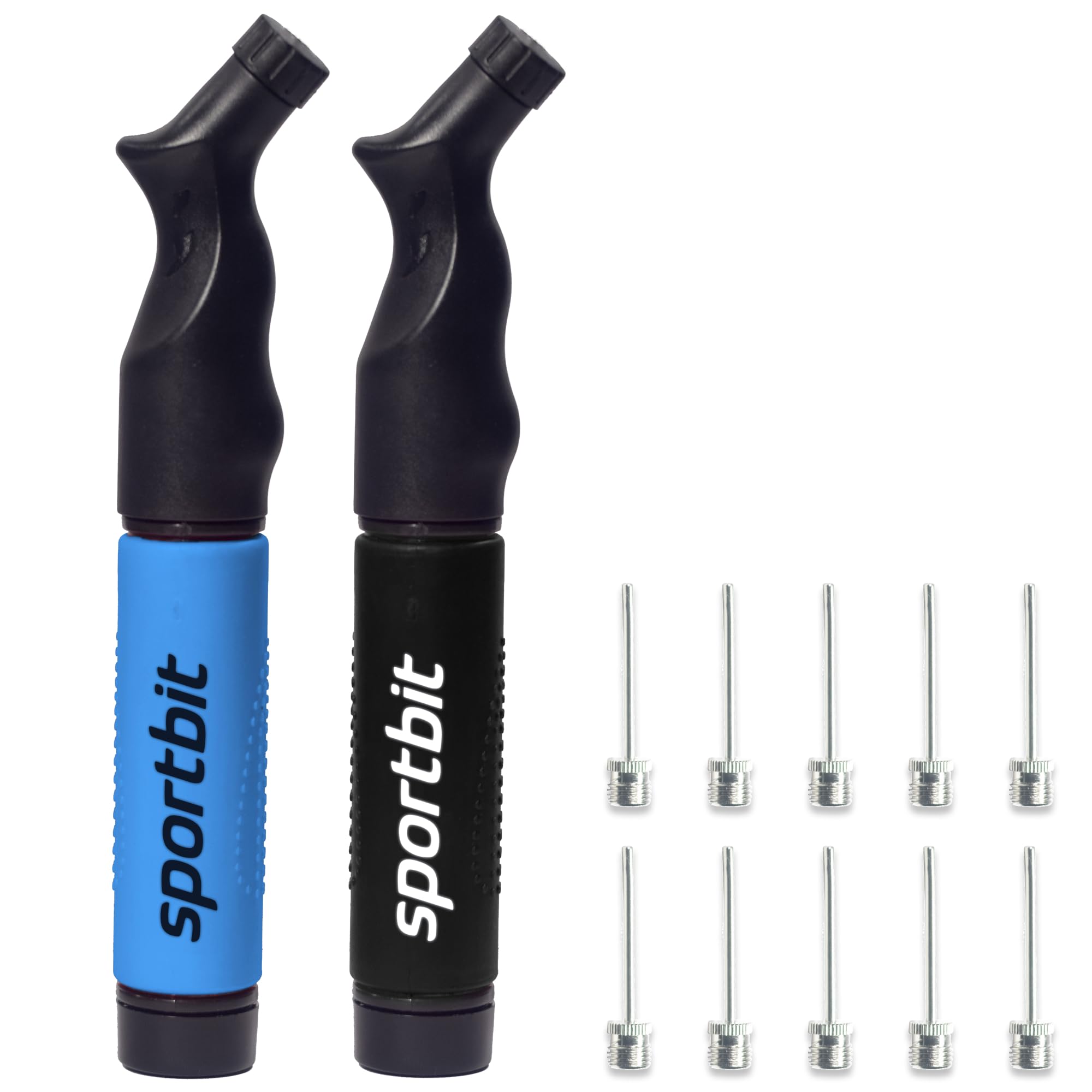 Buy now SPORTBIT Ball Pump for Sports Balls - Push & Pull Inflating System - Hand Pump for All Exercise Balls - Volleyball Pump, Basketball Inflator, Football & Soccer Ball Air Pump - Goes with 5 Needles Set BLUE + BLACK at indiglob india