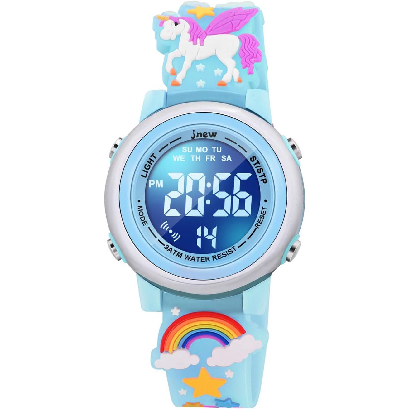 Buy now 3D Cartoon Waterproof Watches for Girls with Alarm - Best Toys Gifts for Girls Age 3-12 Blue at indiglob india
