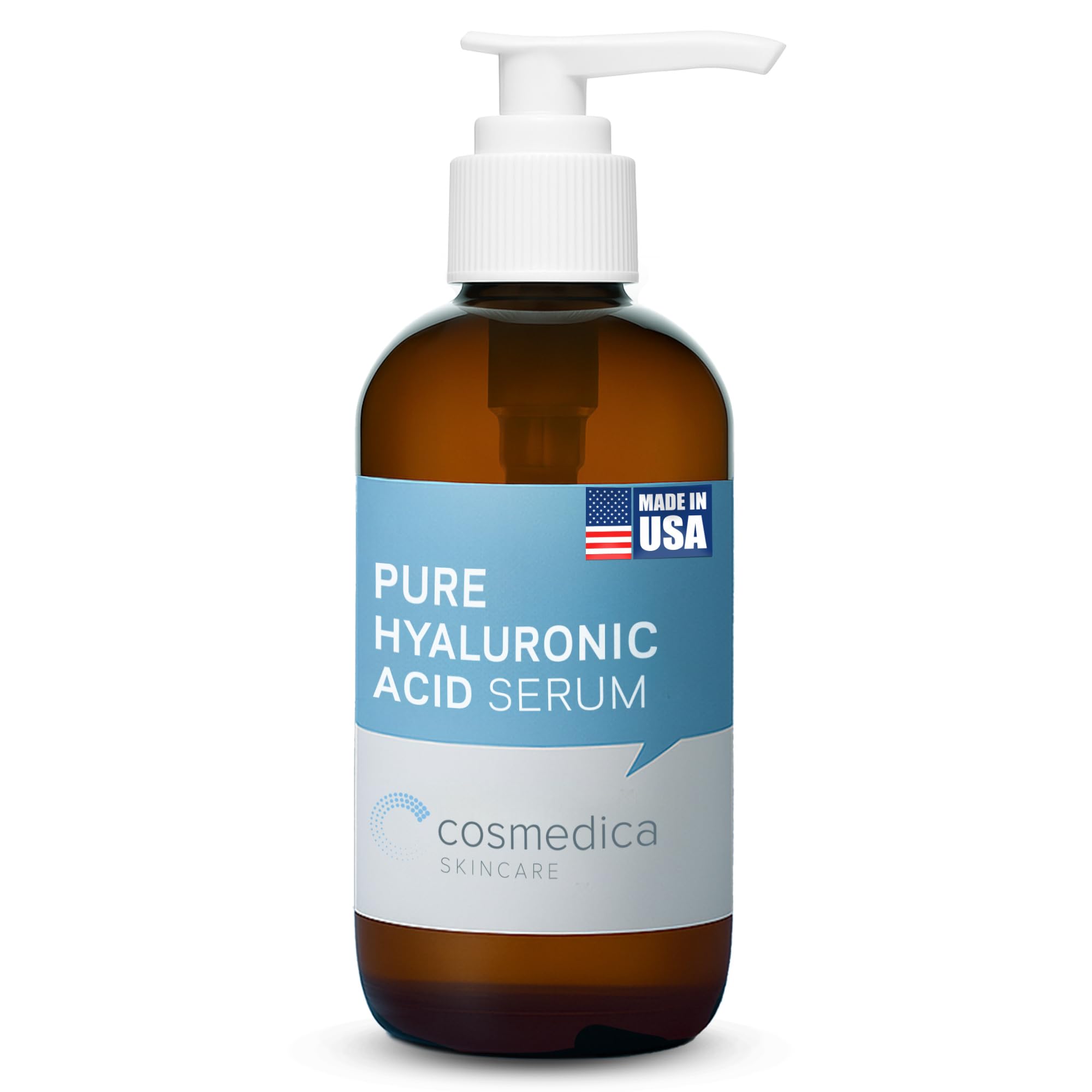 Cosmedica Hyaluronic Acid Serum for Skin – 4 Fl. Oz Hydrating Facial Moisturizer with Anti-Aging Skin Care Properties. Beauty and Skin Care