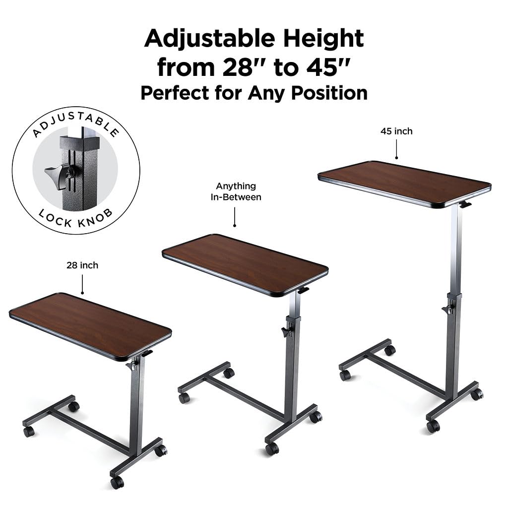 Medical king Adjustable Overbed Bedside Table Hospital Table