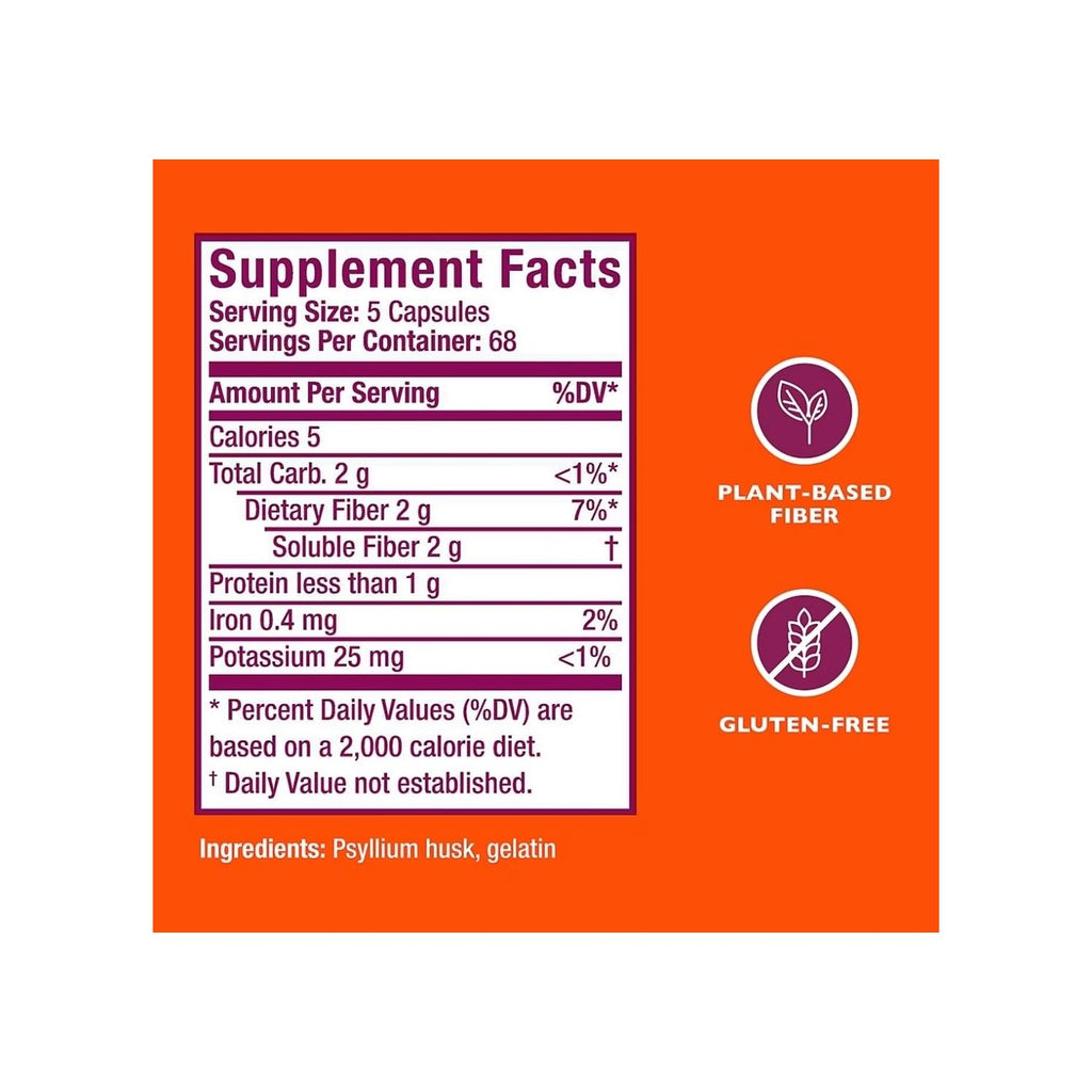 Metamucil 3-in-1 Fiber Capsules, Daily Psyllium Husk Fiber Supplement for Digestive Health, Plant Based Fiber Supplement, 340 Capsules (Pack of 1)