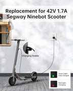 WUKUR 42V 1.7A Charger for Segway Ninebot Scooter Compatible with Ninebot Electric Scooter ES2, ES4, E22, E2 Pro, F20, F25, F30, F40, F2, F2 Plus, F2 Pro, D18, D28, D40, Air T15, NOT for E2/E2 Plus/S2