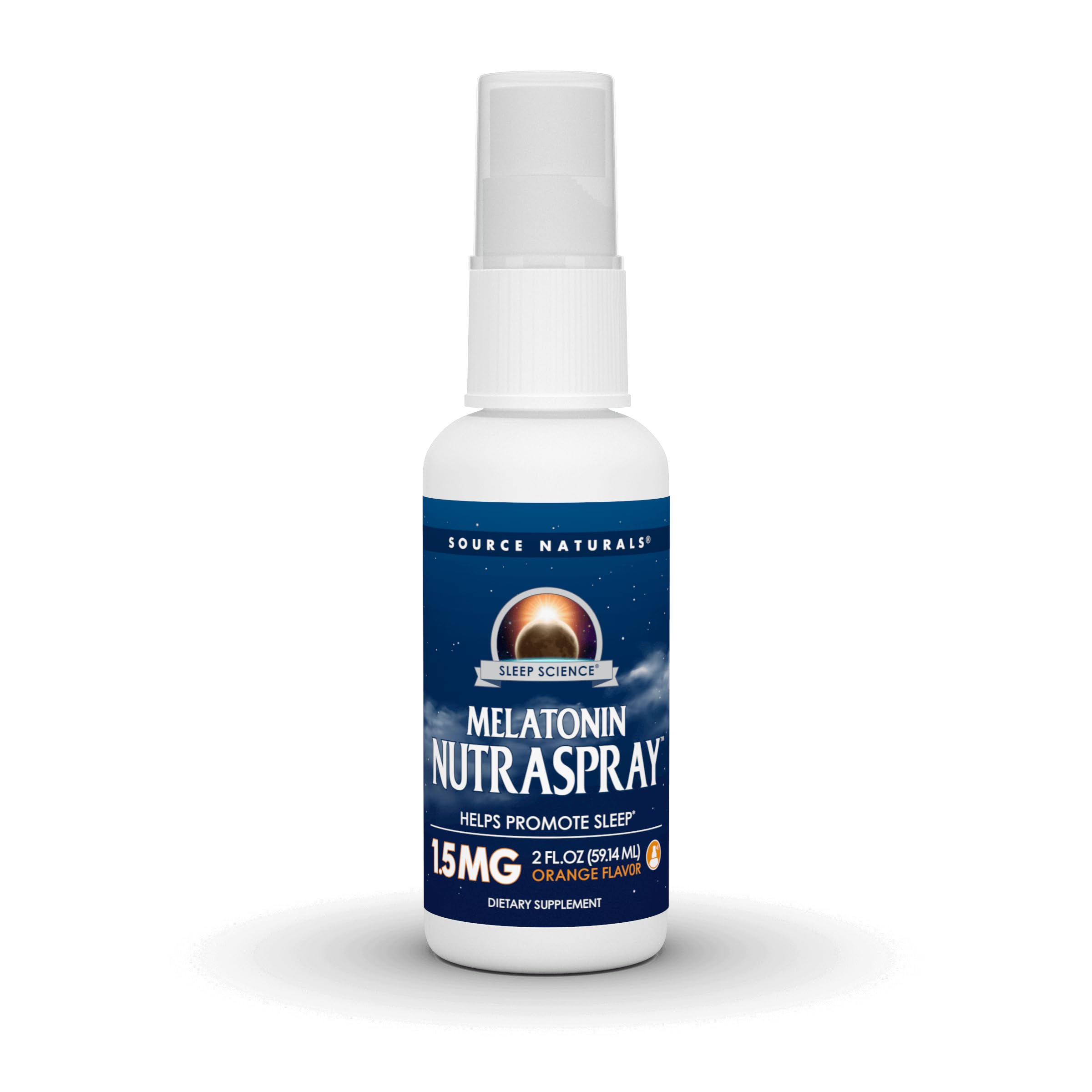Source Naturals Sleep Science Melatonin NutraSpray, 1.5 mg - 2 Fluid oz | Orange Flavored | Helps Promote Sleep*