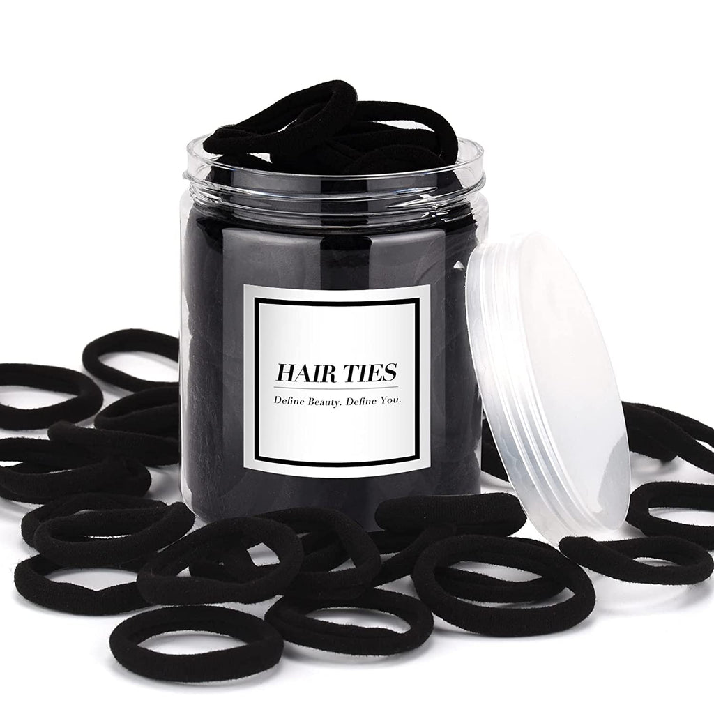 50PCS Hair Ties for Thick Hair, Seamless Cotton Ponytail Holders | Hair ties for Thick Hair, No Damage (Neutral Colors) Hair Accessories