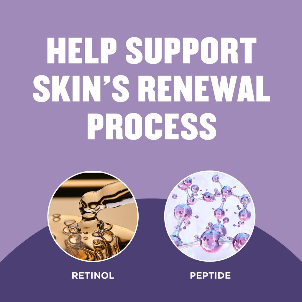 Gold Bond Age Renew Retinol Overnight Body & Face Lotion, 13 Oz | Face and body lotion with Retinol & peptide complex, Non-irritiating, Gentle for Daily use