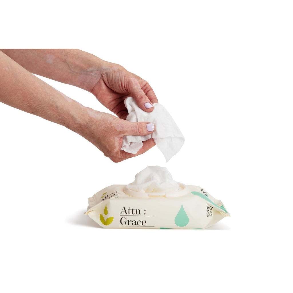 Attn: Grace Flushable Wet Wipes for Women with Aloe Vera - 60 Ct