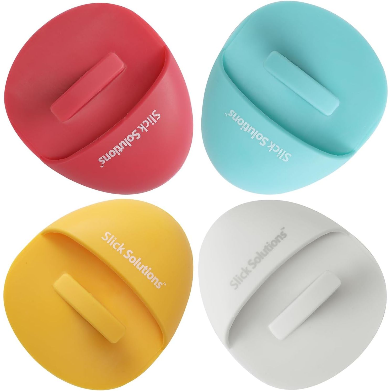 Buy now Slick- Silicone Facial Cleansing Brush, 4 Pack, Silicone Face Scrubber Exfoliator Red\blue\white\yellow at indiglob india