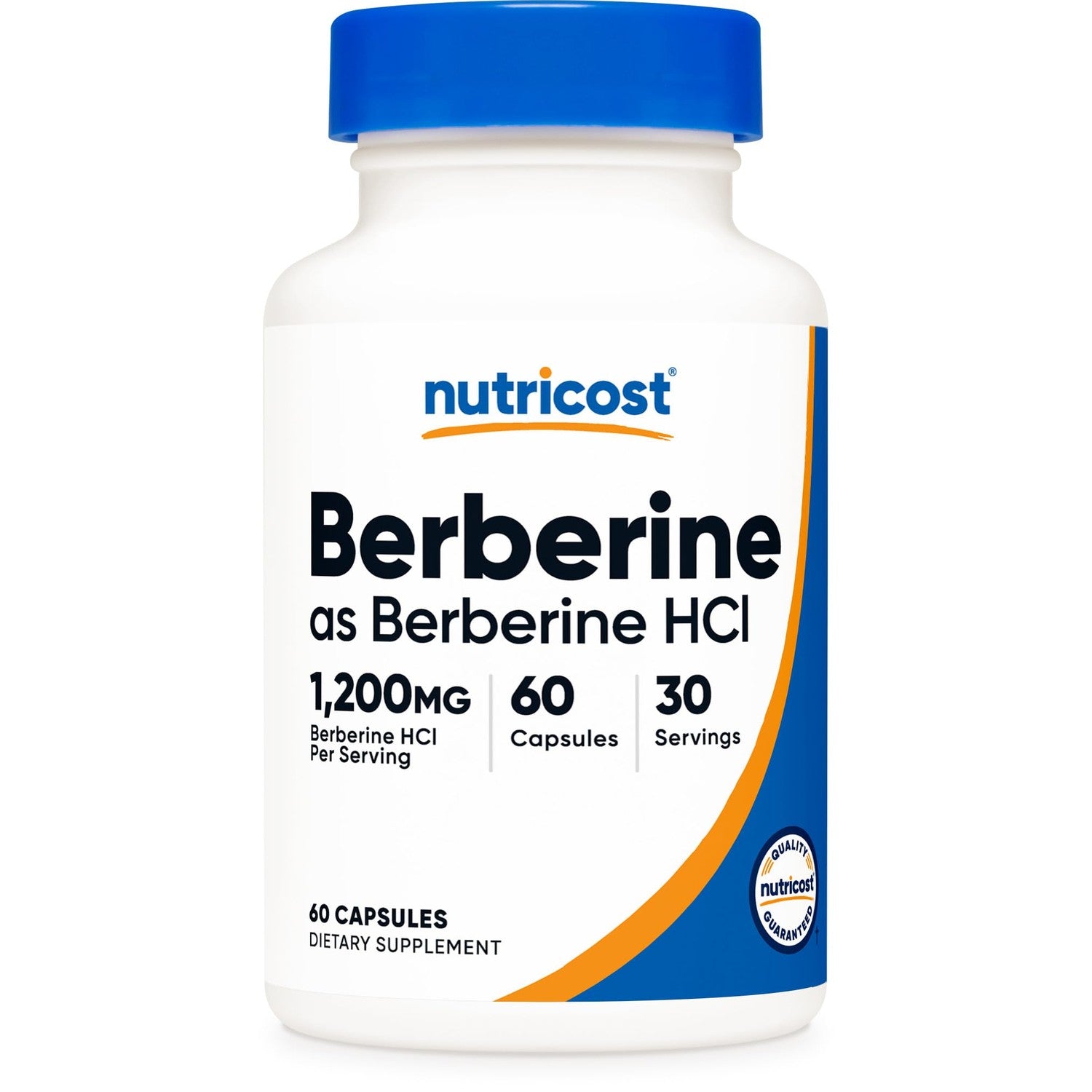Nutricost Berberine HCl (1,200mg) 60 Capsules, 30 Servings | Gluten Free & GMO-Free