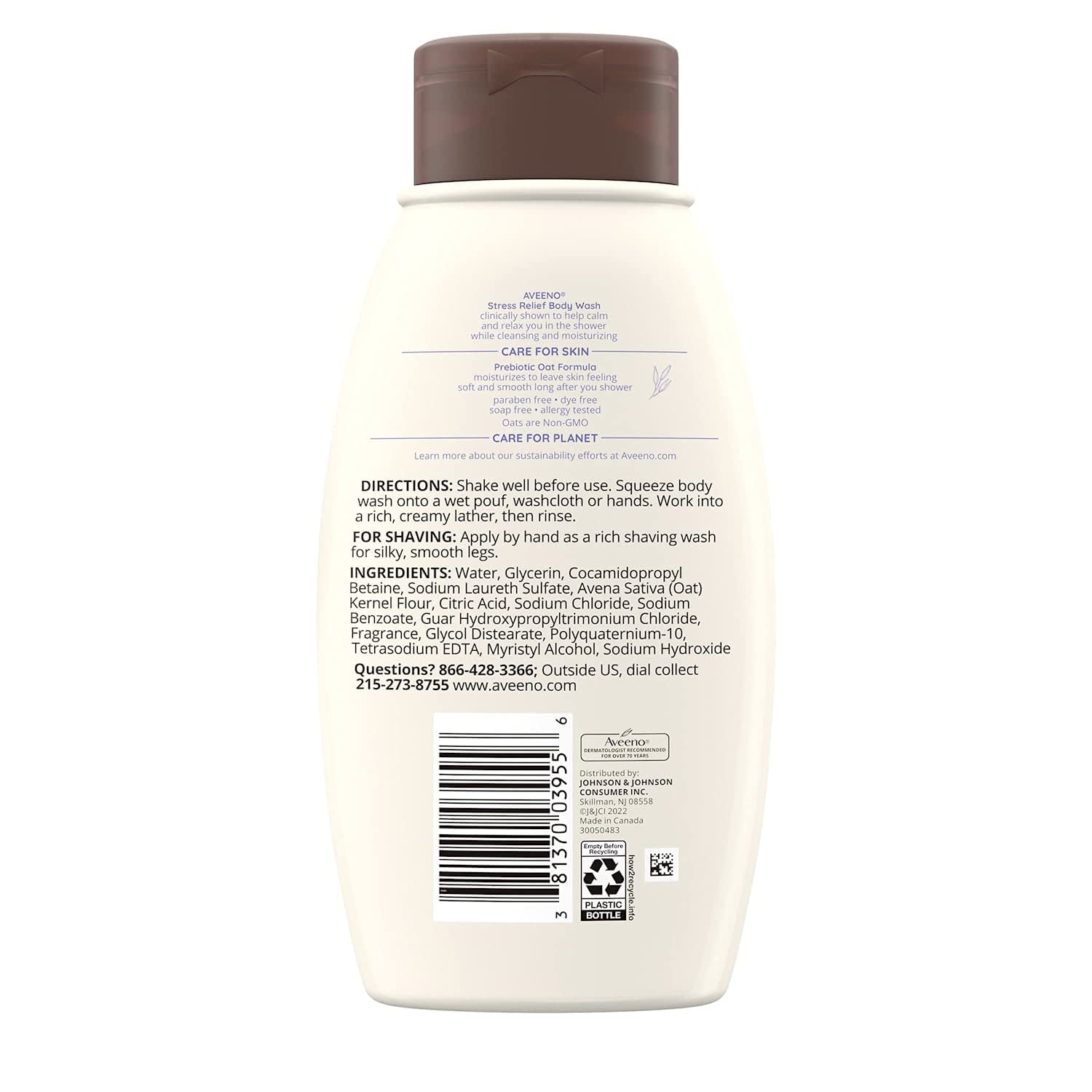 Buy now Johnson & Johnson 003955 Aveeno Stress Relief Body Wash, 12 fl. oz. (Pack of 12) at indiglob india