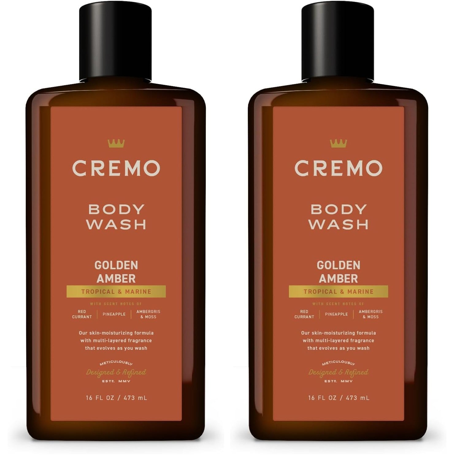 Buy now Cremo Body Wash Men, A Vintage Suede with Notes of White Moss and Rich Amber, 16 Fl Oz Golden Amber 16 Fl Oz (Pack of 2) at indiglob india