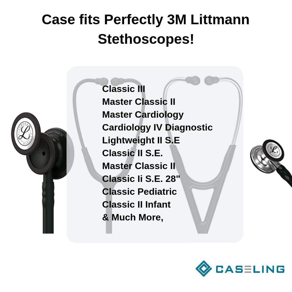 Buy now caseling Stethoscope Case For 3M Littmann Classic III, Lightweight II S.E, Cardiology IV Diagnostic, MDF Acoustica - Hard Case for Medical Tools with Pocket for Nurse Accessories - EVA Nursing Holder at indiglob india