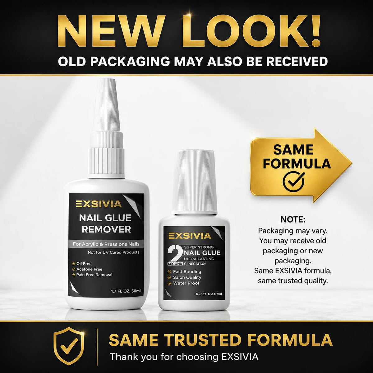 Super Strong 2nd Generation Nail Glue (10ml) & Acetone-Free Remover (50ml) with Cuticle Pushers, Essential Press-On Nail Kit, Quick Dry, Long-Lasting Bond, No UV Lamp Needed