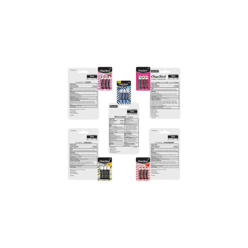 Buy now ChapStick Classic Collection Flavored Lip Balm Tubes Pack, Lip Moisturizer - 0.15 Oz (Box of 5 Packs of 3) at indiglob india