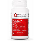 PROTOCOL FOR LIFE BALANCE K2 MK-7 & D3, Vascular Health*, 60 Veg Caps