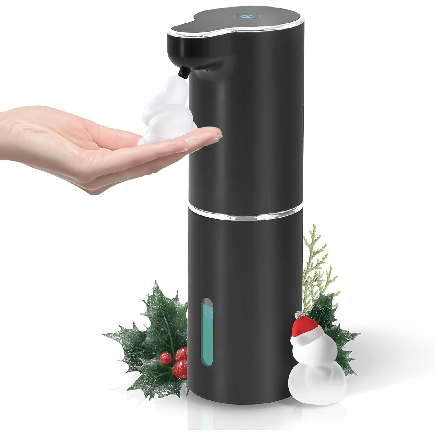 Buy now LAOPAO Soap Dispenser, Automatic Foaming Hand Soap Dispenser Touchless Rechargeable Bathroom Countertop Soap Pump for Kids Xmas Gift 300ml Black at indiglob india