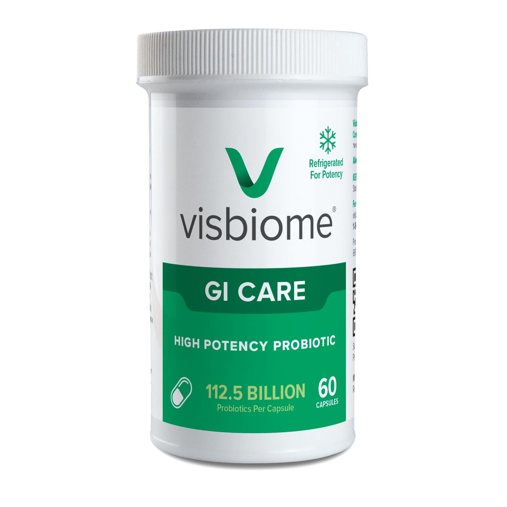 Visbiome® GI Care High Potency Probiotic, 112.5B CFU, 120 Capsules | Original De Simone Formulation®, Multi-Strain, Refrigerated Probiotics, Low FODMAP Certified, Gluten-Free, Made in USA