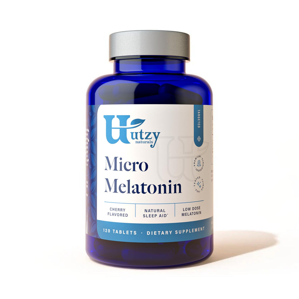 Utzy Naturals Micro Melatonin for Kids & Adults | Low Dose | 120 Tablets