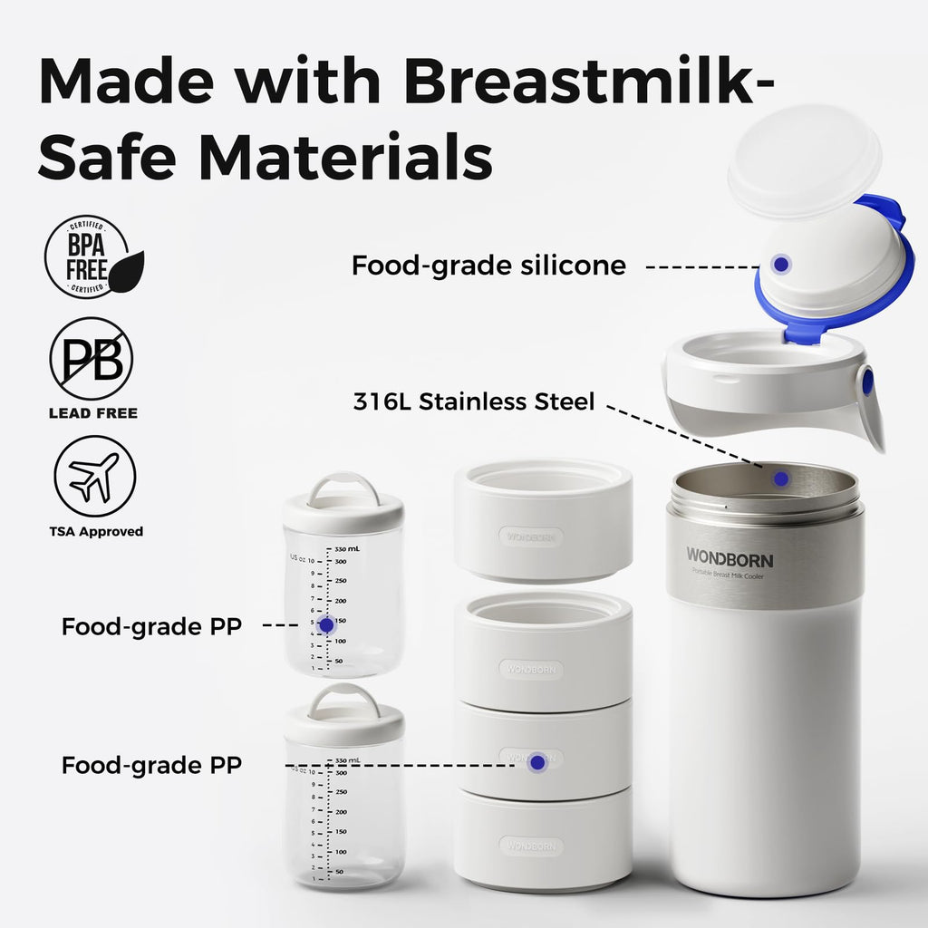 22oz Portable Breast Milk Cooler for Work & Travel, 30H+ Chill