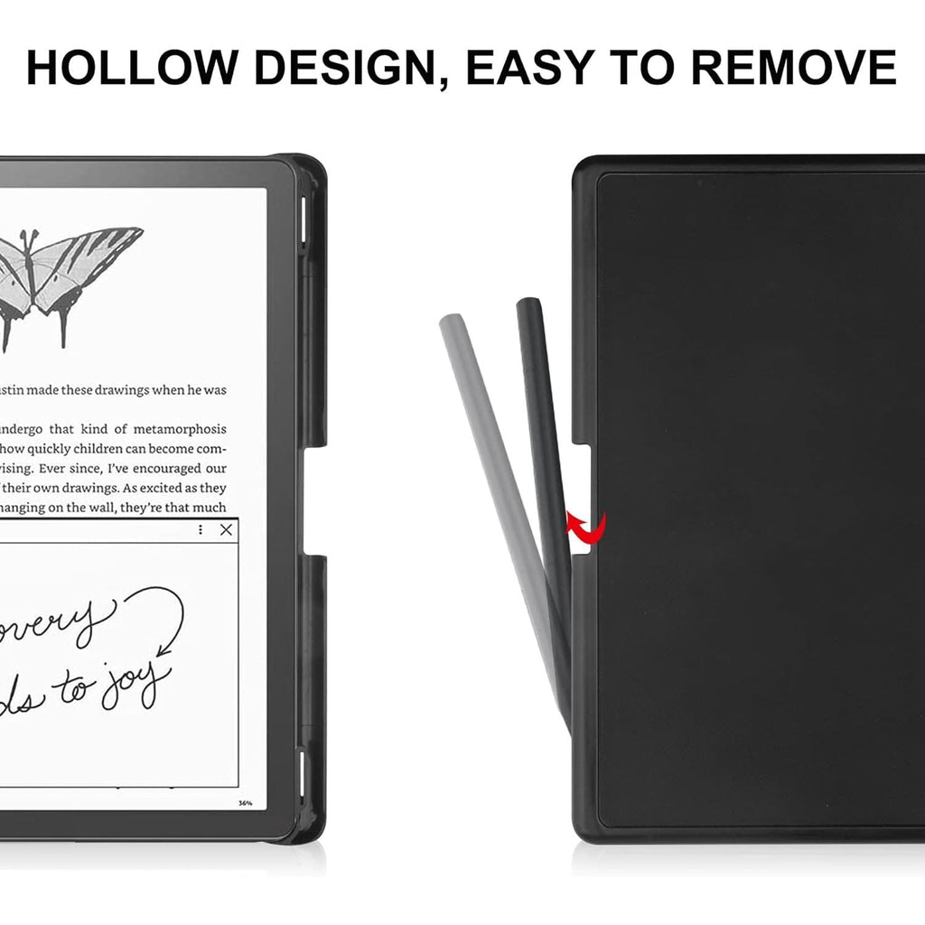 Buy now KuRoKo Slimshell Case for Kindle Scribe (2024/2022 Released), Premium Lightweight PU Leather Stand Cover with Auto Sleep/Wake for 10.2 inch Amazon Kindle Scribe 2024(1st Gen)/2022-Black at indiglob india