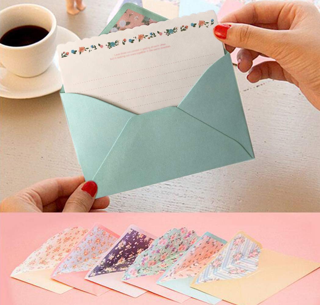SCStyle 32 Cute Writing Paper with 16 Envelope -(Letter Paper 7.1x5.2 inch)