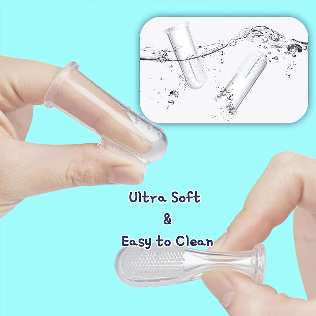 Buy now Little Fox Baby Oral Cleaner 42Pcs [Upgrade Designed] +1pc Free Finger Toothbrush with Case, Tongue, Mouth and Gums Cleaner, Newborn Toothbrush, Infant Oral Care and Cleaning for 0-36 Month Baby at indiglob india