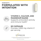 Integrative Therapeutics Buffered Vitamin C 1,000 mg - Easy, Daily Immune Support with Magnesium & Calcium* - Antioxidant Support for Healthy Skin & Connective Tissues* - 60 Vegan Capsules, 1