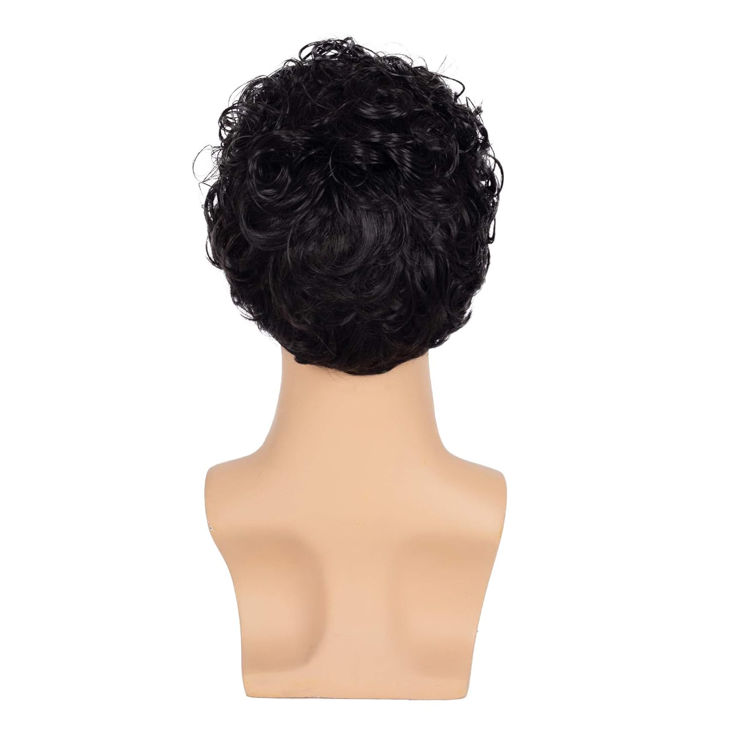 Buy now Kaneles Short Curly Mens Black Wig Fluffy Synthetic Cosplay Halloween Hair Wig for Male Guy at indiglob india