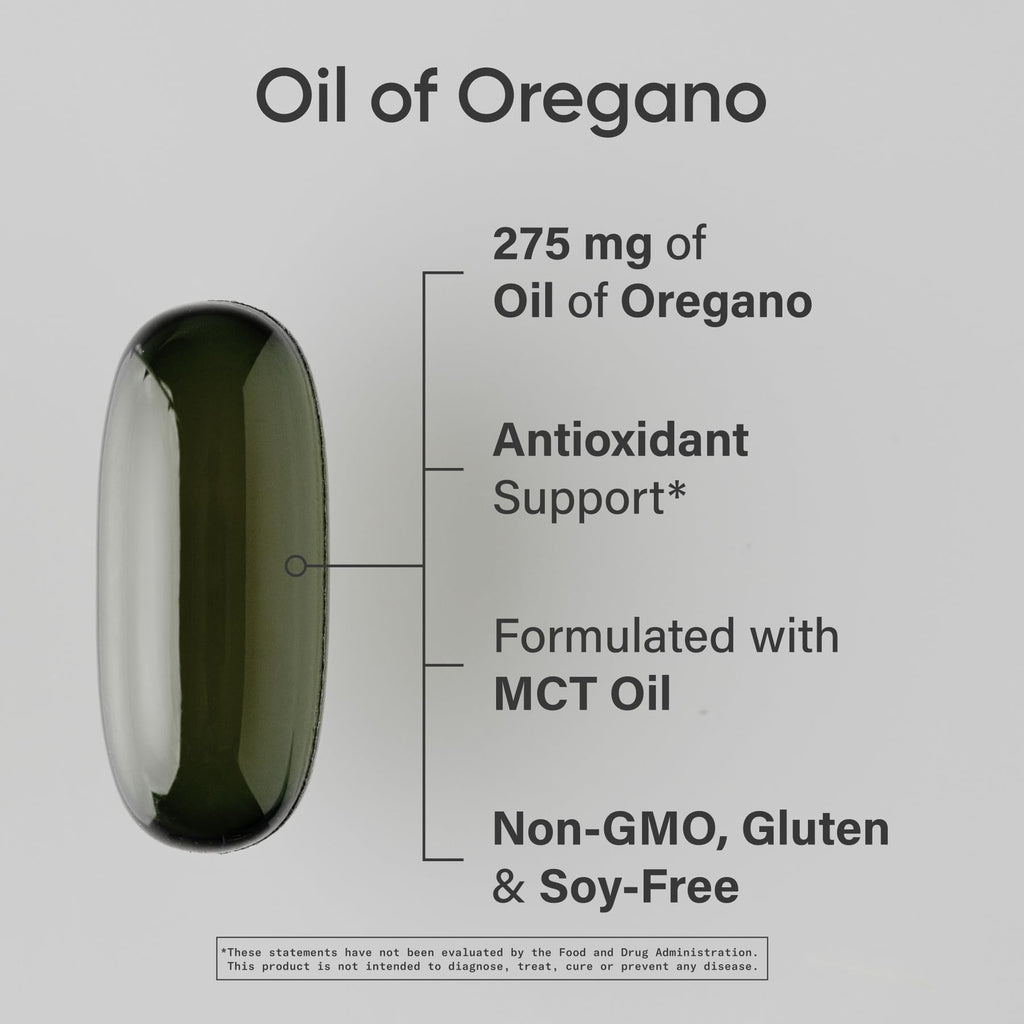 Sports Research® Oil of Oregano 9500mg w/Black Seed Oil, 60 Softgels
