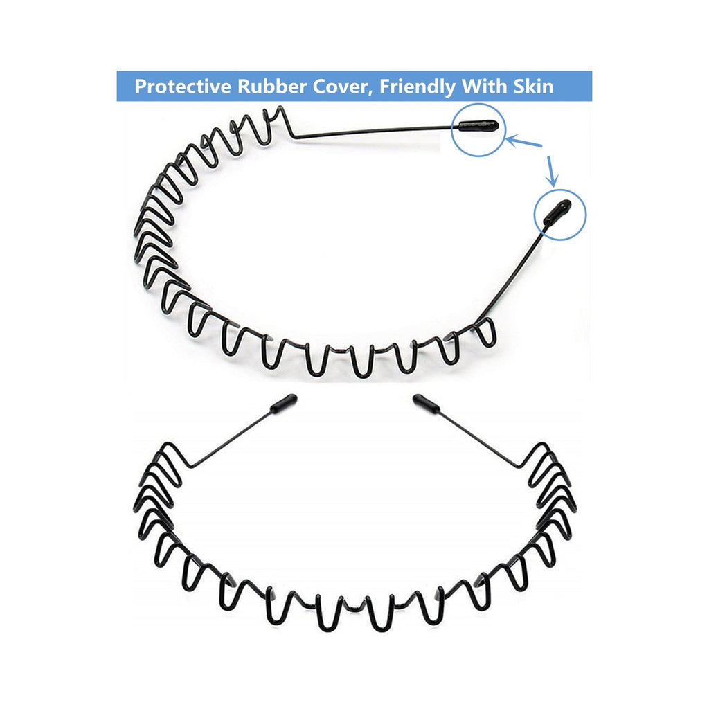 bodbop Metal Hair Band for Men Headband Sports Hairband Non Slip Women Hoop