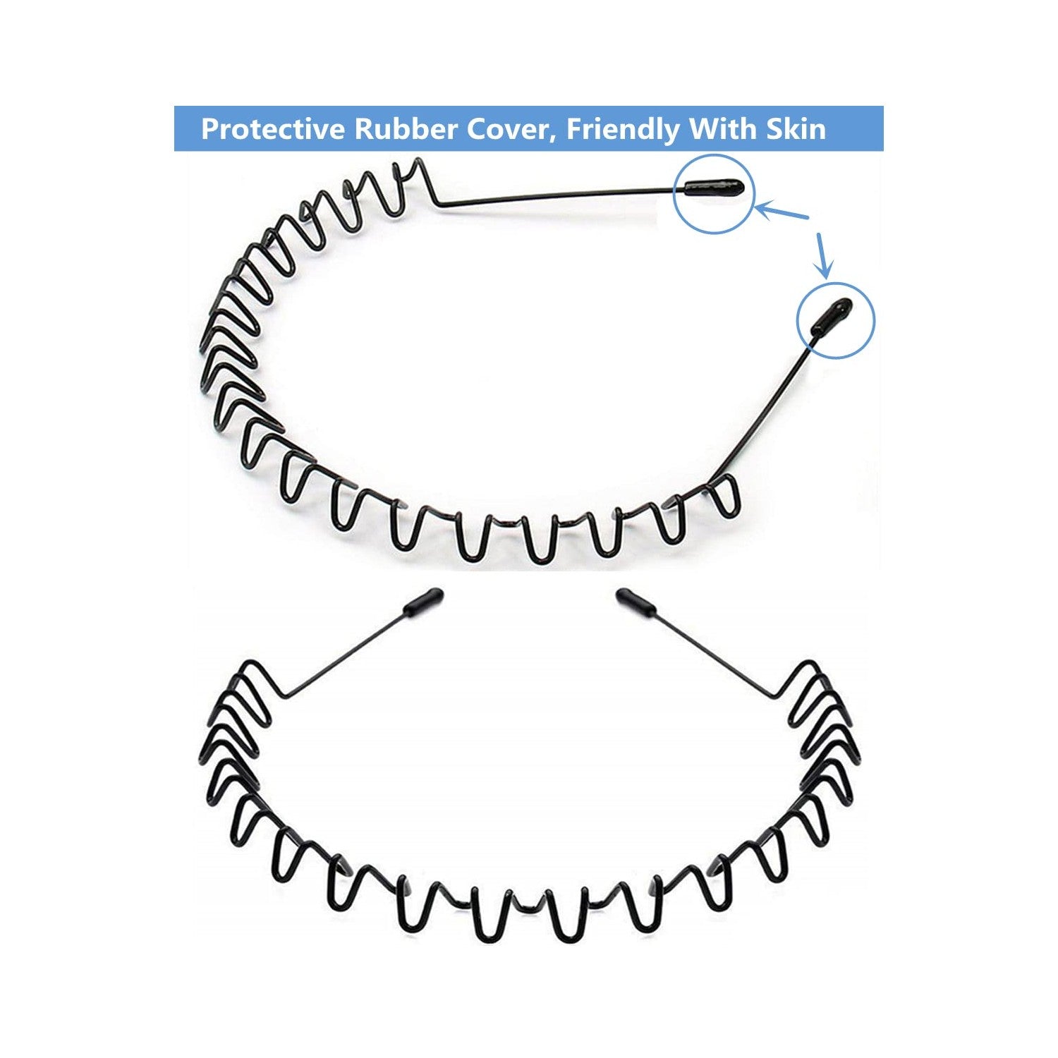 bodbop Metal Hair Band for Men Headband Sports Hairband Non Slip Women Hoop
