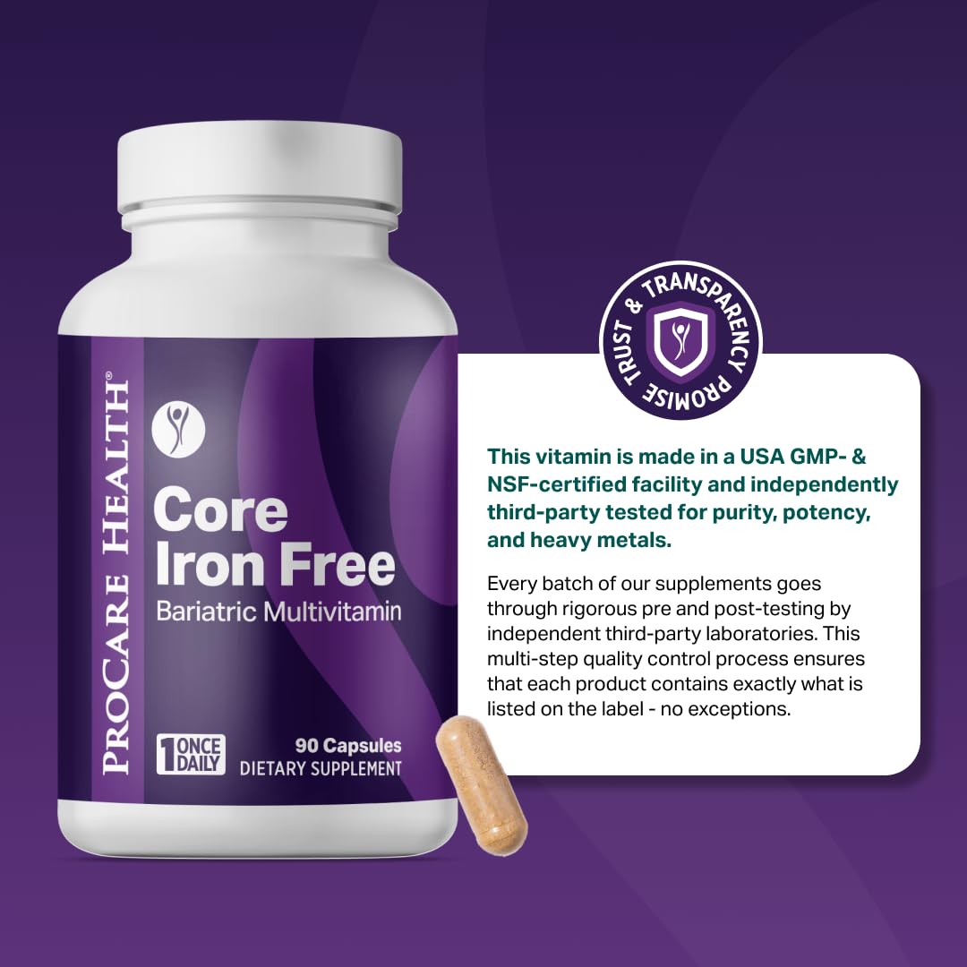 Core Iron Free Bariatric Multivitamin | Capsule | 30ct
