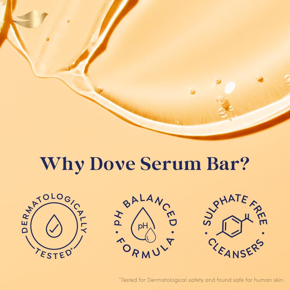 Dove Serum Bar | with Sandalwood Oil | Sandal Glow | 375g (125g x 3)
