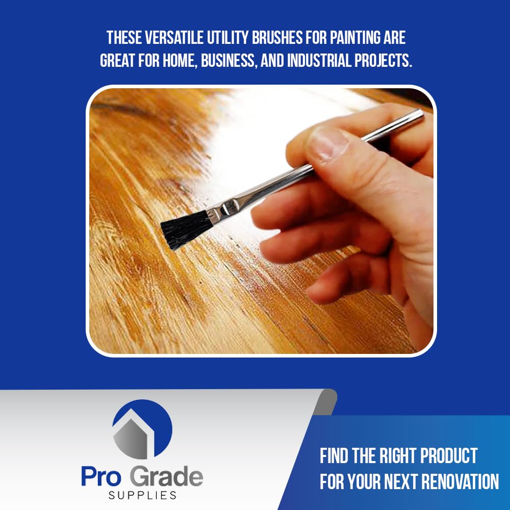 Pro Grade Acid Brushes, 3/8 Inch Flux Brush for Glue & Grease, 36 Count