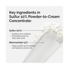 The Ordinary Sulfur 10% Powder-to-Cream Acne Spot Treatment Concentrate, Reduces Pimple Size and Zit Redness, 0.18 Oz