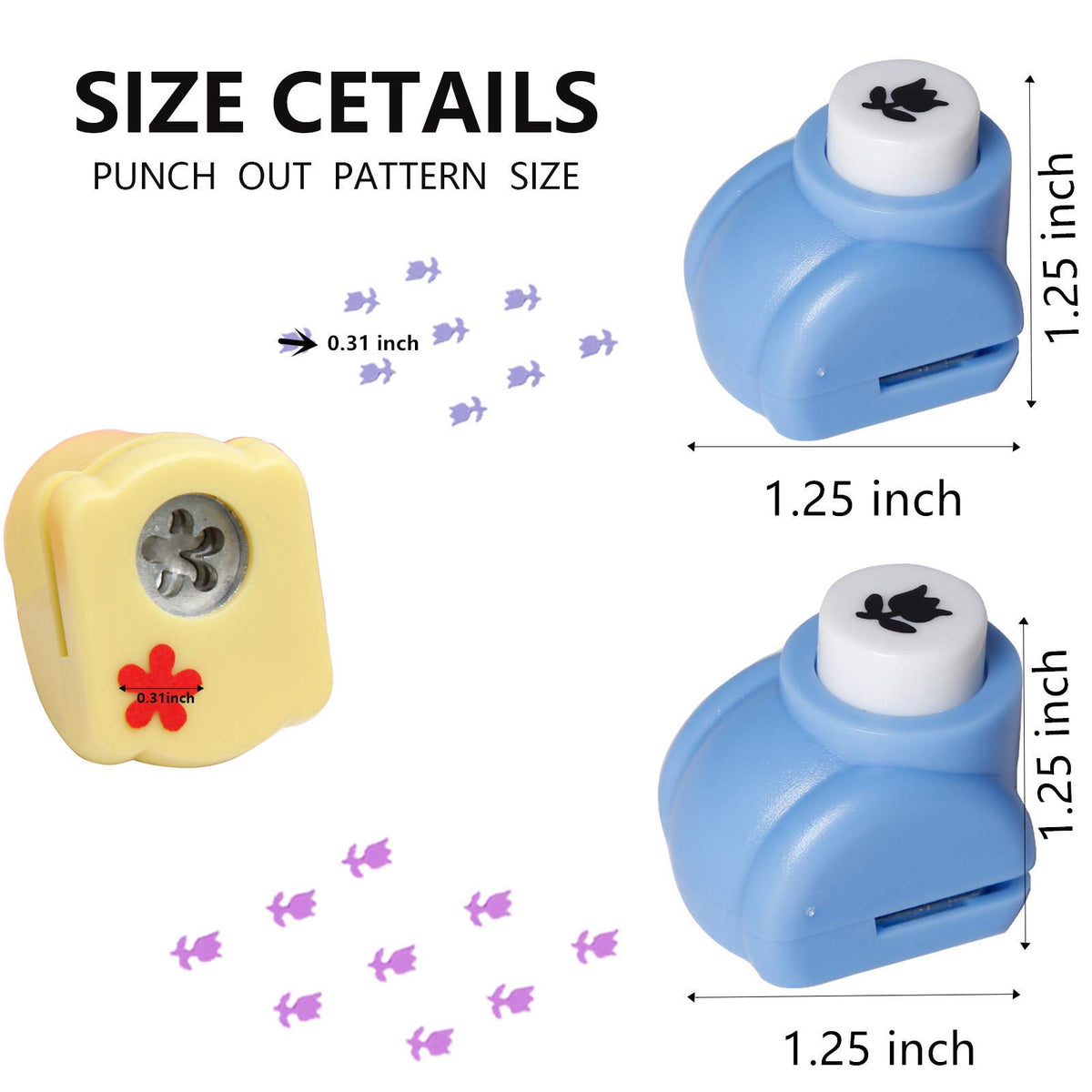 12pcs Craft Hole Punch Shapes Set,Small Paper Puncher for Kids,Single Crafting Scrapbook Punches,Star,Butterfly,Leaf,Christmas Tree.Heart,Tag stamp Cards Mini Cutter Nail Arts crafts Punchers Supplies