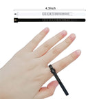 US Ring Sizer Gauge, Plastic Finger Measure Tool, Reusable, Black