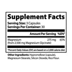 Magnesium Glycinate 275mg - Supports Muscle Relaxation - High Absorption Formula - 90 Capsules