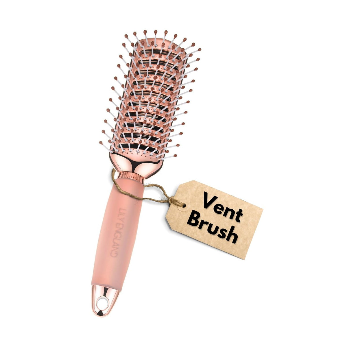 Lily England Vent Hairbrush for Women, Fast Blow Drying Hair Brush, Rose