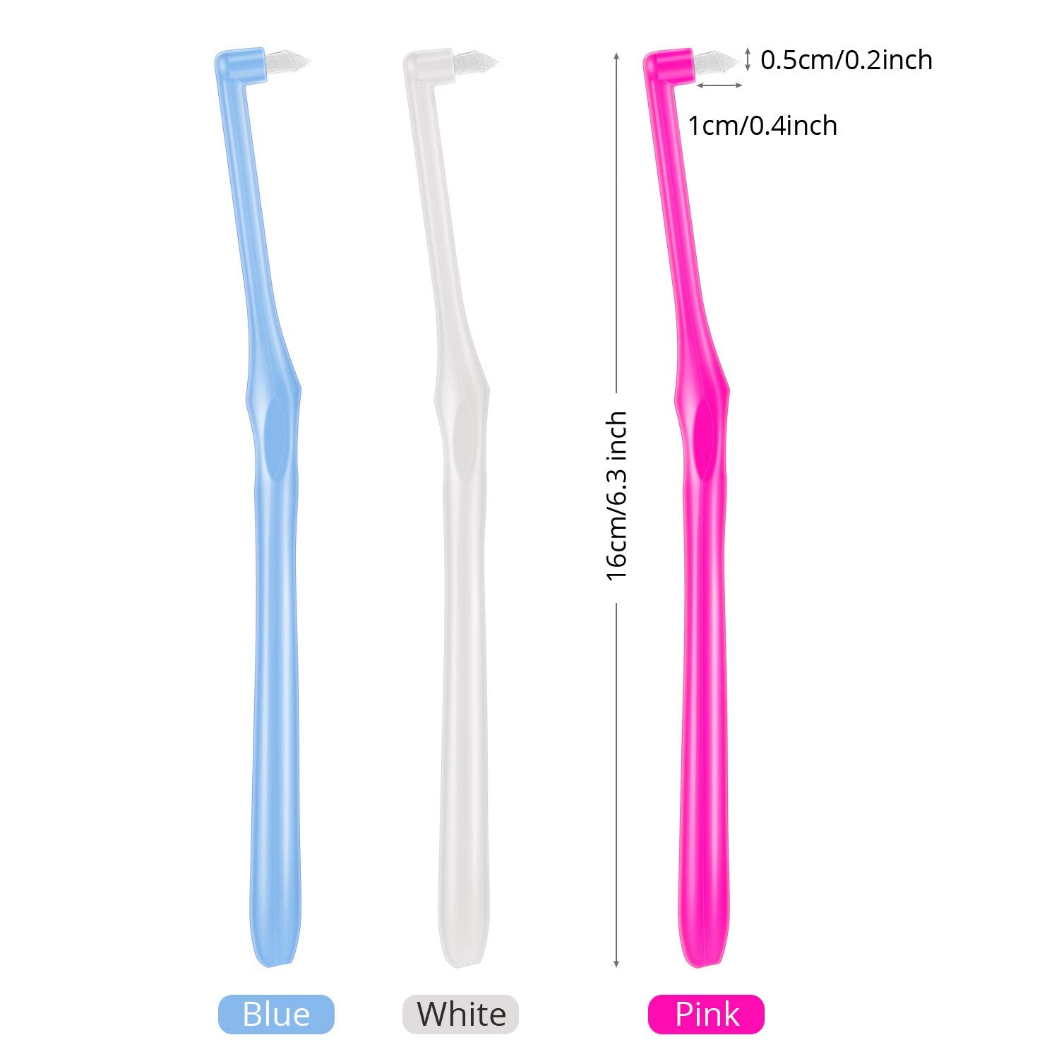Buy now Boao 6 Pieces Tuft Toothbrush Tufted End-tuft Soft Trim Single Compact Interdental for Detail Cleaning Tapered Brush(Tapered Brush) at indiglob india
