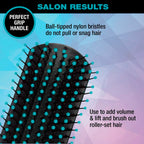 Conair Salon Results Detangling Hairbrush Set, 3-Pack Brushes for Men and Women, All Hair Types and Lengths with Nylon Bristles
