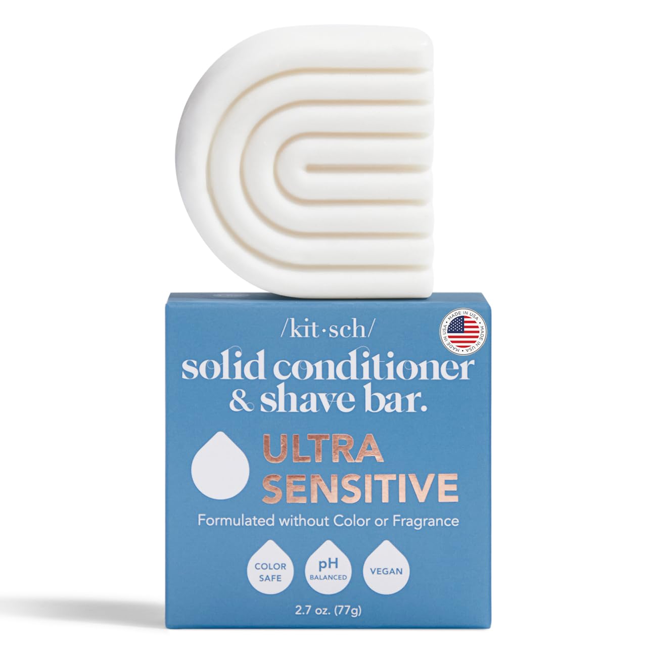 Buy now Kitsch 2-in-1 Ultra Sensitive Conditioner Bar & Shaving Soap for Sensitive Scalp & Skin Æ’?? Moisturizing & Anti-Irritation Bar Soap - Scent Free, 5 Ingredients Only - Made in USA - 2.7oz at indiglob india