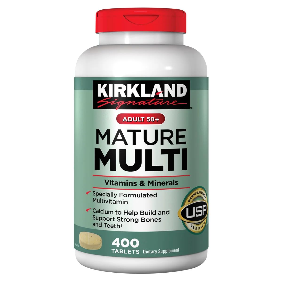 Kirkland Signature Adults 50+ Mature Multi, 400 Tablets 1