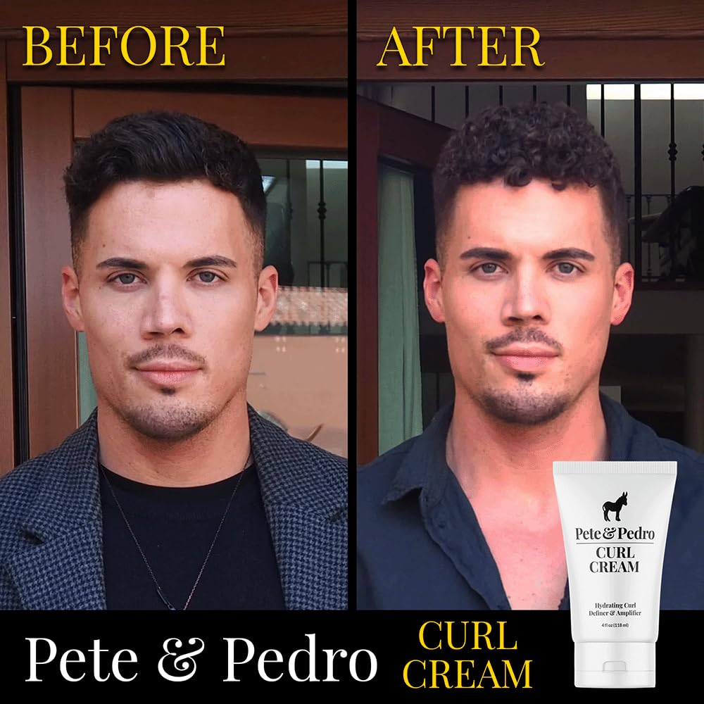 Pete & Pedro Curl Cream Hydrating Defining & Amplifier Hair Cream, 4 oz