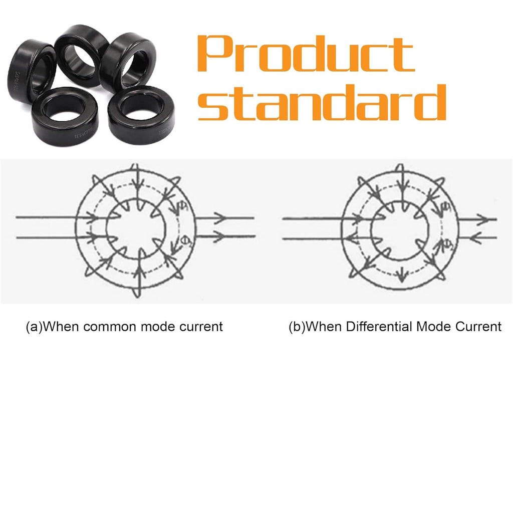 Buy now 5pcs 42X24X16mm Toroid Core,Ferrite Rings Toroid Core Iron (Black) at indiglob india