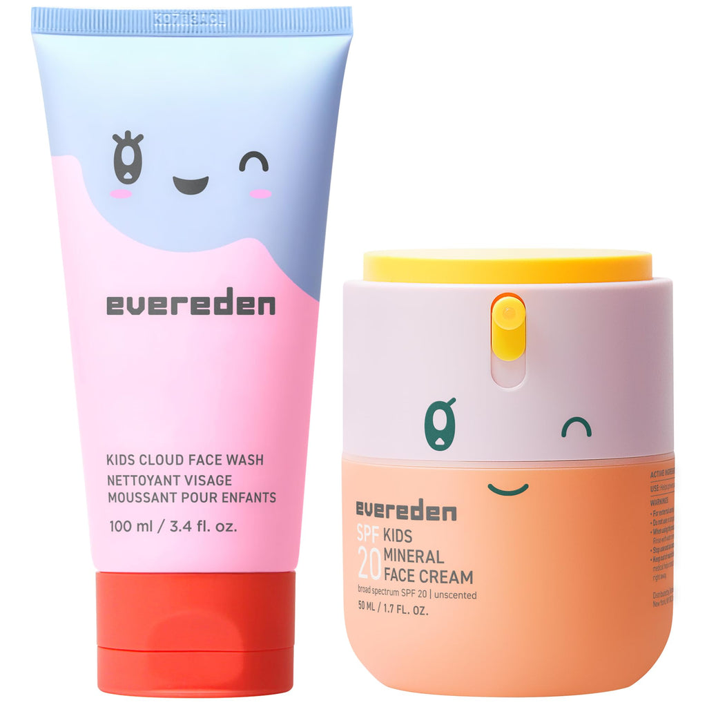 Evereden Kids Mineral Face Cream SPF 20, Dermatologist-Tested, Zinc Oxide | Kids Daily Sunscreen with Vitamin B5, 100% Mineral UV Filter, Fragrance-Free, Clean, Vegan, No Phenoxyethanol, FSA Eligible