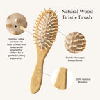 Buy now Kyte BABY Bamboo 3-Piece Brush Set - 1 Goat Hair Brush, 1 Wooden Bristle Brush and 1 Bamboo Comb at indiglob india