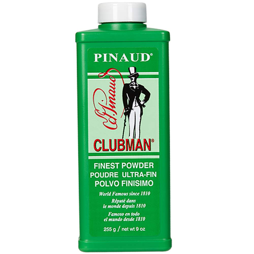 Clubman Pinaud Finest Powder – Classic Body Powder for Men, Moisture Absorbing Aftershave, Barbershop Scent, 9 oz x 3 Packs