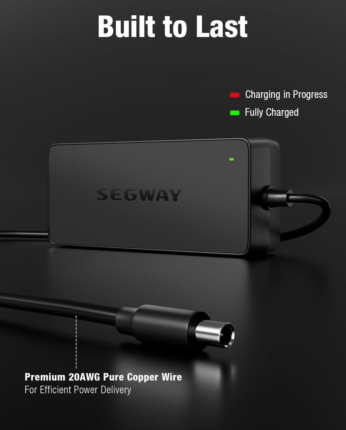 Original 42V 1.7A Charger Power Adapter Compatible with Segway Ninebot MAX G2 G30LP E2Pro F65 F40 F30 D28 D40 ES2 ES4 E22 E45 for 42V/36V Lithium Battery Power Supply Replacement