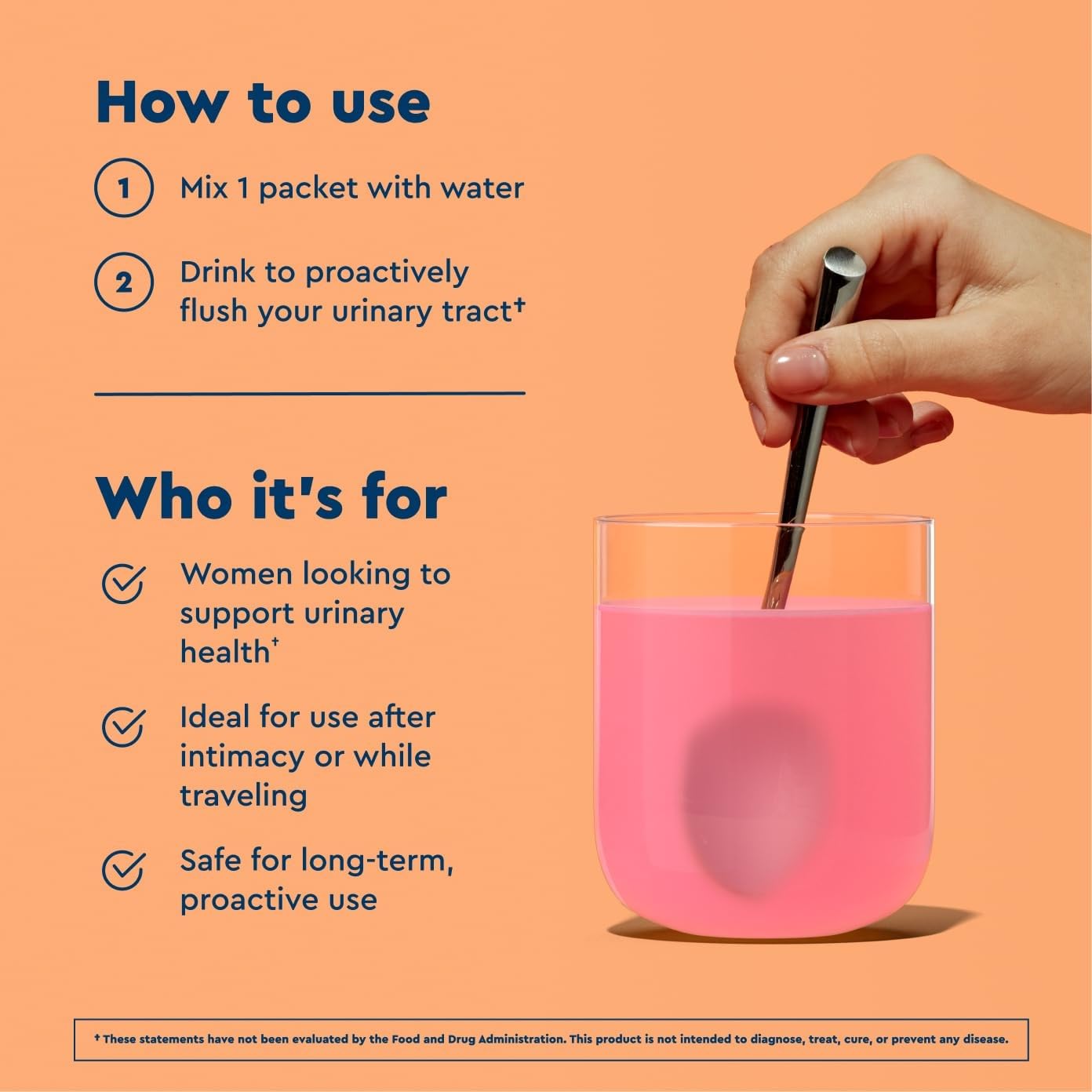 Uqora Flush, Urinary Tract Support, Pink Lemonade, 10 Packets | Urinary Tract Support* with D-Mannose, Vitamin C, B6, Potassium, Magnesium, and Calcium, Gluten-Free and Vegan