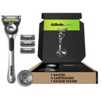 Gillette Labs Razor for Men, 1 Handle, 4 Blade Refills, Magnetic Stand